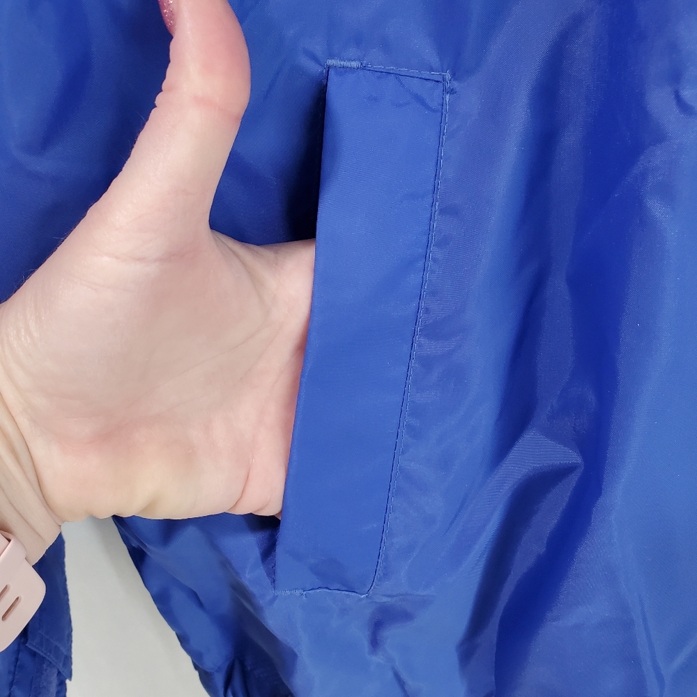 Lands End Mens Nylon Jacket Coat Softshell Outdoor Blue Rain Windbreaker SZ L - Picture 5 of 11